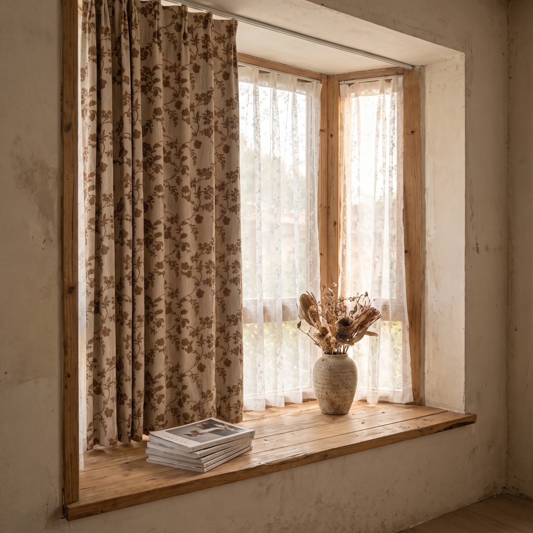 Lighting Decor Rentals - Old Money Beige Brown Botanical Pattern