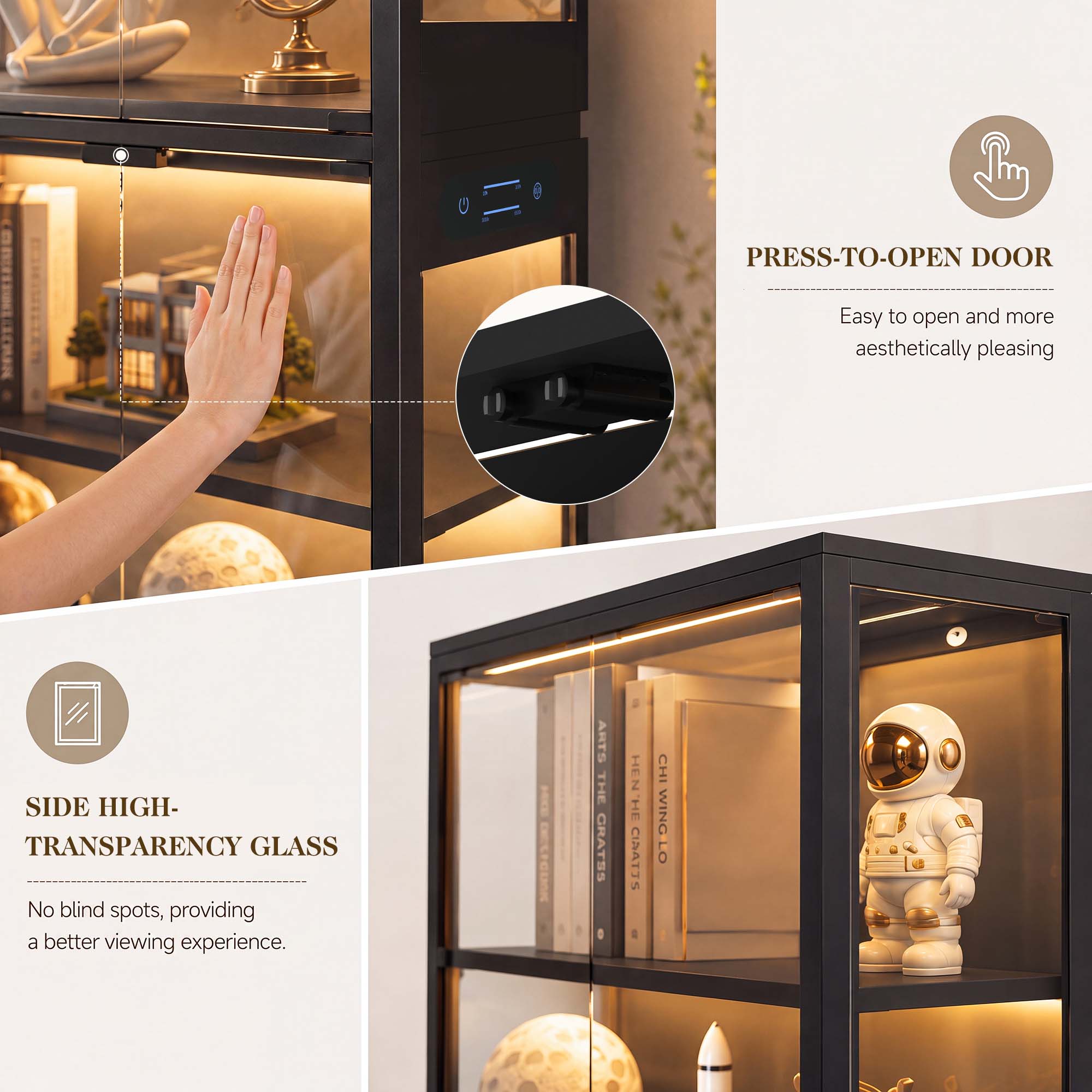 TCGBKAF 5‑Tier Display Cabinet - огляд і ціна Lighting Decoration For Home