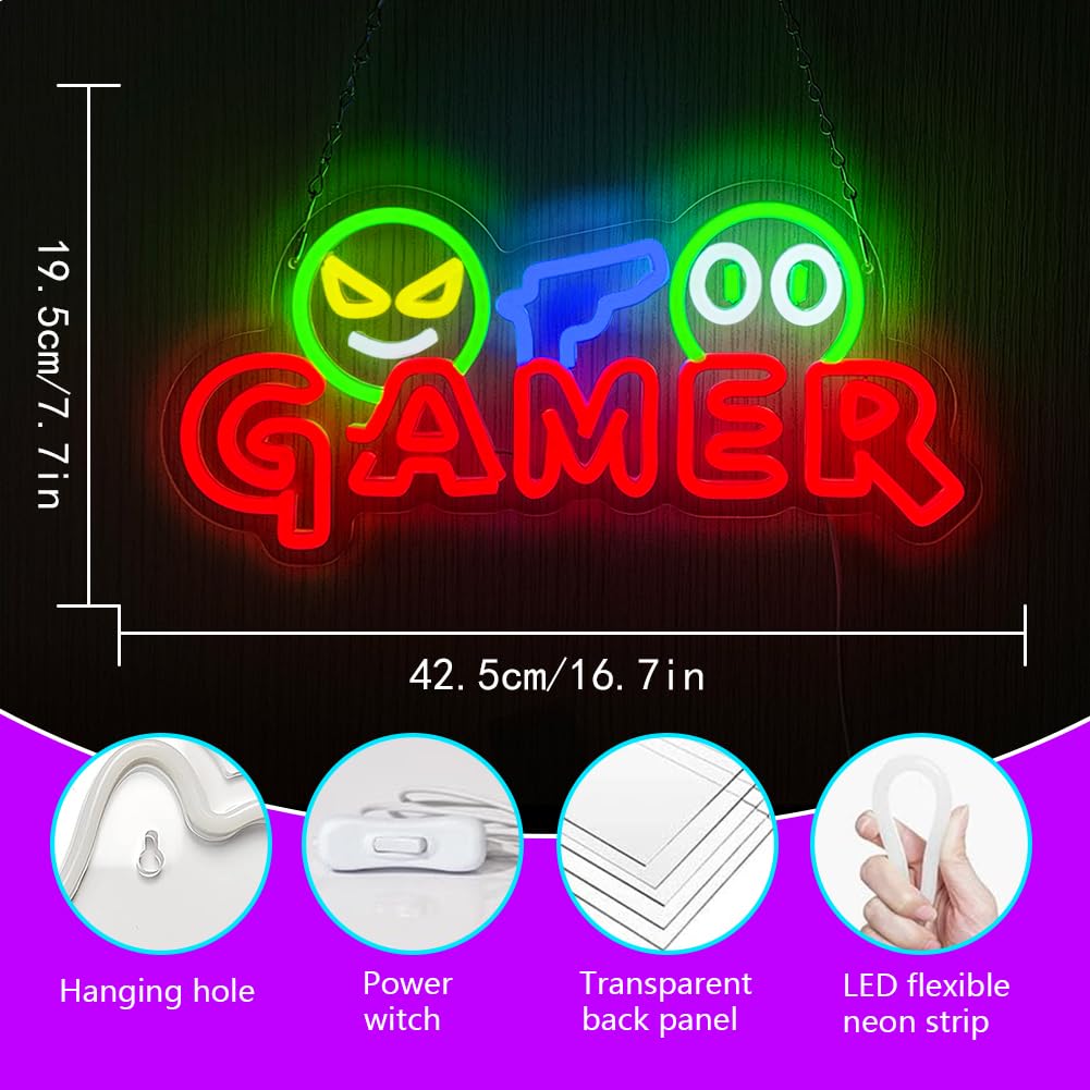 Gamer Neon Sign LED Wall Light - огляд і ціна Lighting Decor Wedding