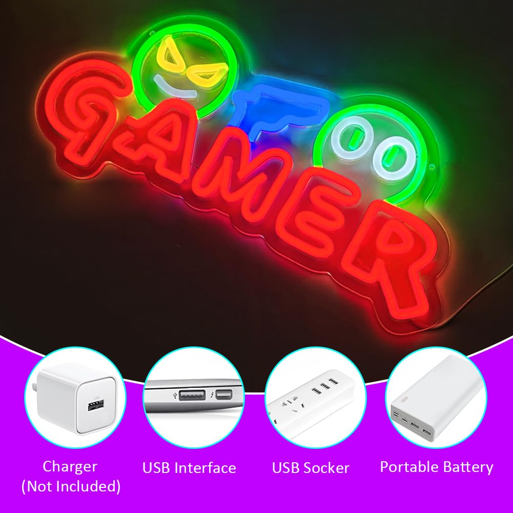 Gamer Neon Sign LED Wall Light - огляд і ціна Lighting Decor Wedding