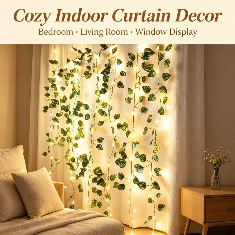 2M Artificial Leaf LED String  - огляд і ціна Garden Lighting Decor