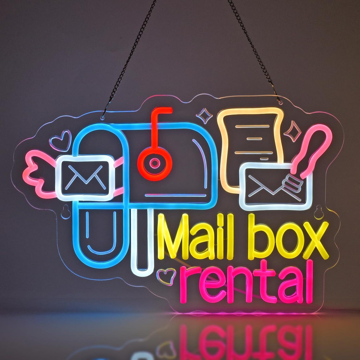 Mail Box Rental Neon Sign USB  - огляд і ціна Lighting Decor Rentals