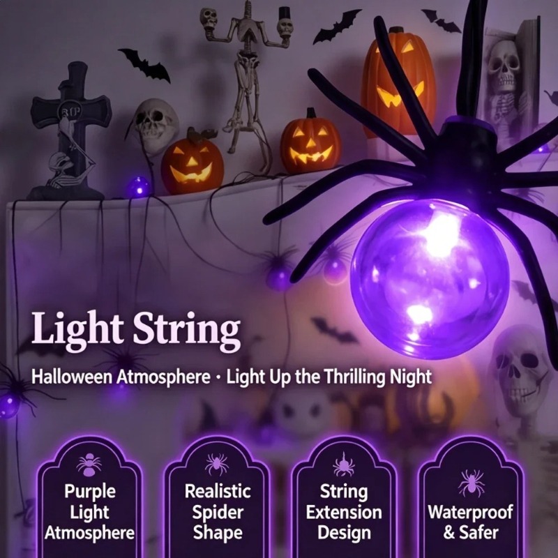 Battery Powered Spider LED Str - огляд і ціна Garden Lighting Decor