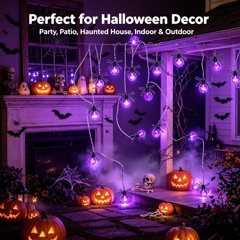 Battery Powered Spider LED Str - огляд і ціна Garden Lighting Decor