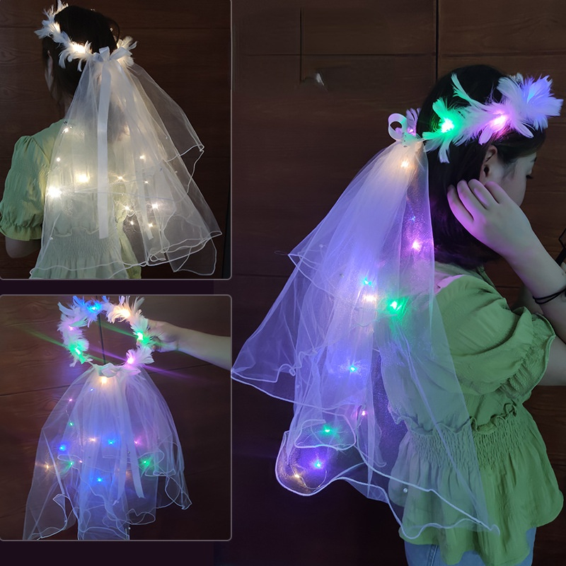 12pcs  Girls Glow Lighted Veil - огляд і ціна Decor Lighting Hours