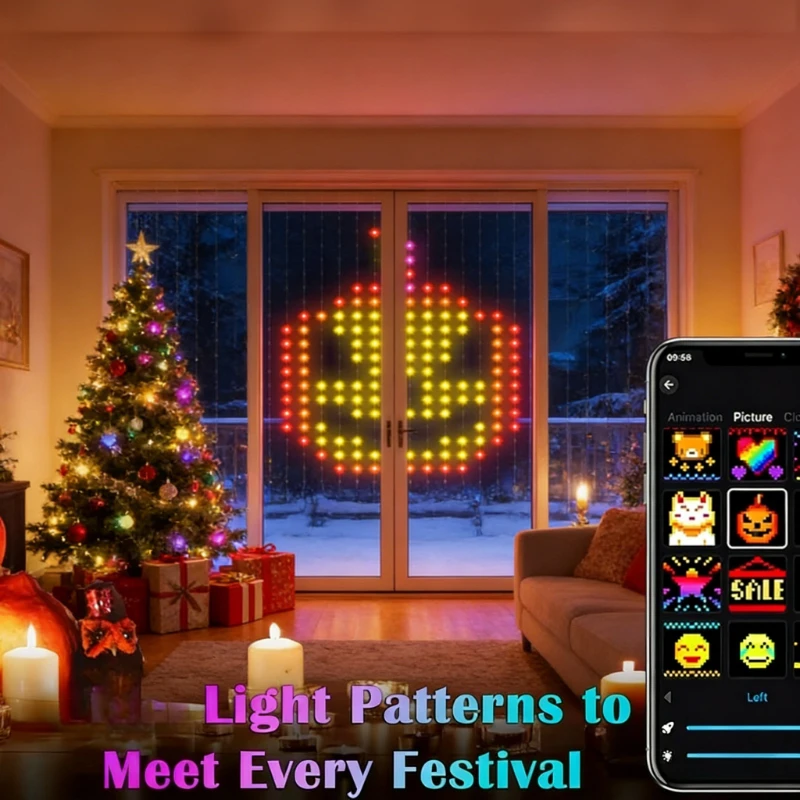 Smart 400LED Curtain Lights, M - огляд і ціна Lighting Decor Wedding