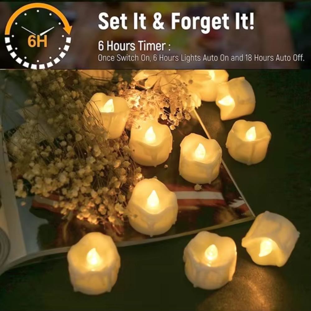 24/48pc Flameless Led Tea Ligh - огляд і ціна Decor Lighting Hours