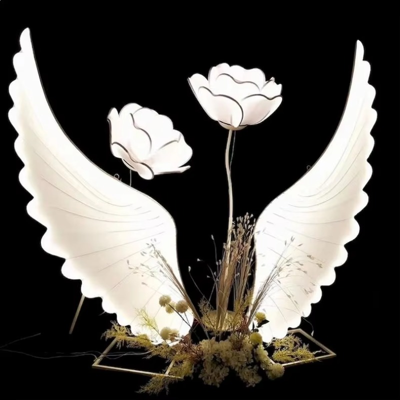 Glowing Angel Wings Light Prop - огляд і ціна Lighting Decor Wedding