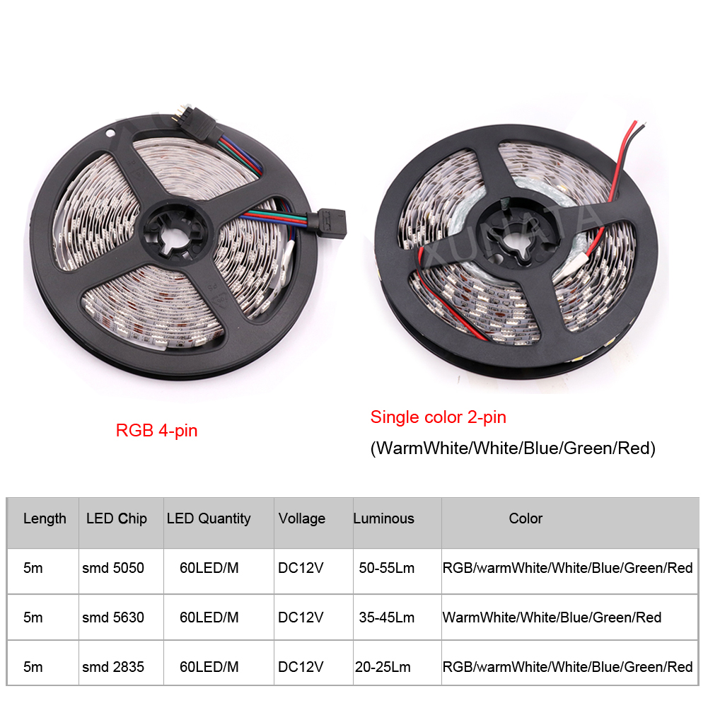 LED Strip 5050 2835 5630 RGB F - огляд і ціна Decor Lighting Hours