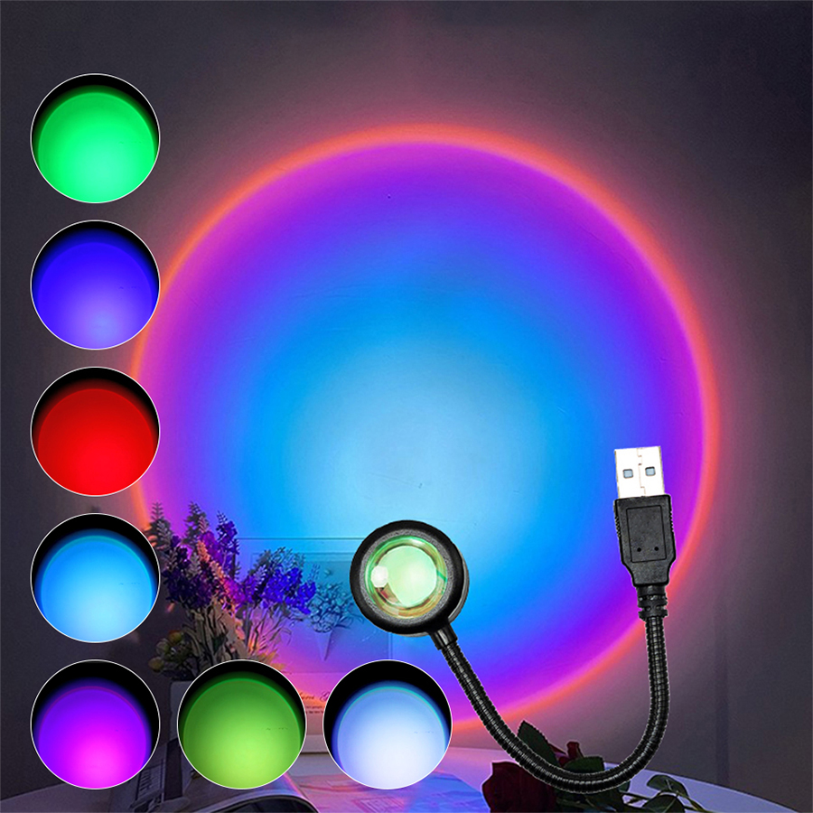 USB LED Sunset Lamp Projector  - огляд і ціна Decor Lighting Hours