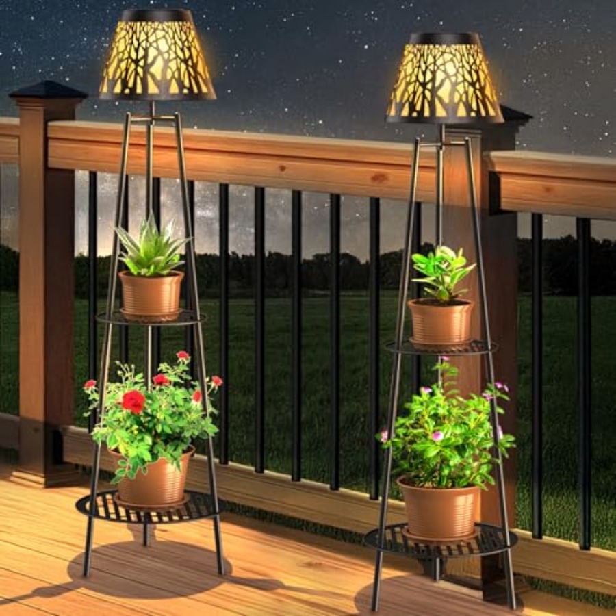 2 Pack Outdoor Solar Floor Lam - огляд і ціна Garden Lighting Decor