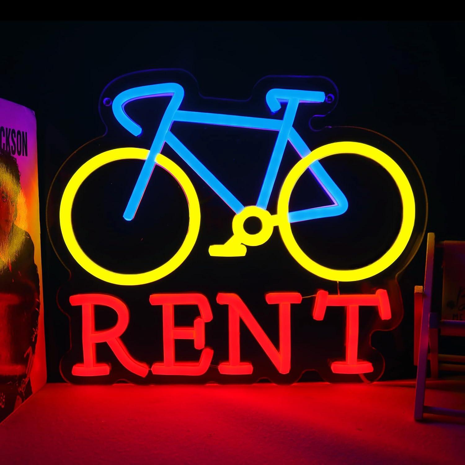 Bicycle Rent Neon Sign USB Dim - огляд і ціна Lighting Decor Rentals