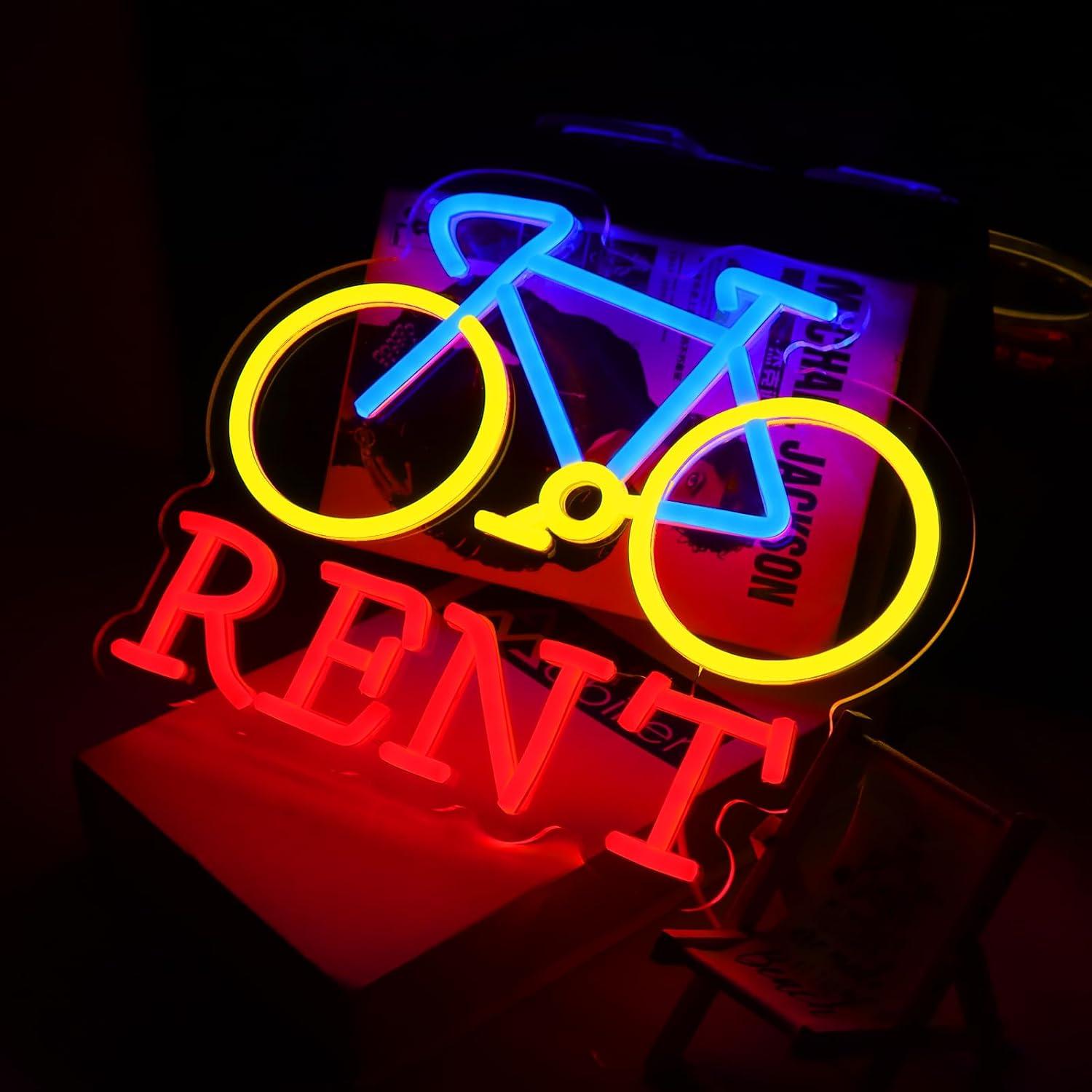 Bicycle Rent Neon Sign USB Dim - огляд і ціна Lighting Decor Rentals