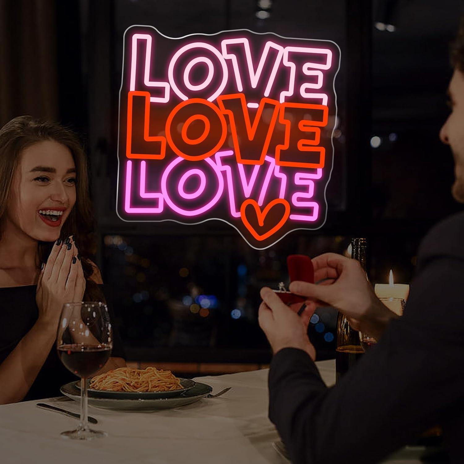Love Neon Sign USB Dimmable LE - огляд і ціна Lighting Decor Wedding