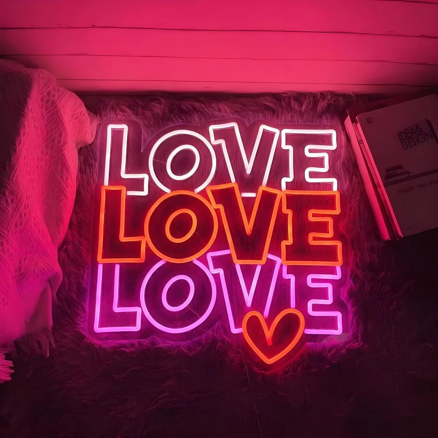 Love Neon Sign USB Dimmable LE - огляд і ціна Lighting Decor Wedding