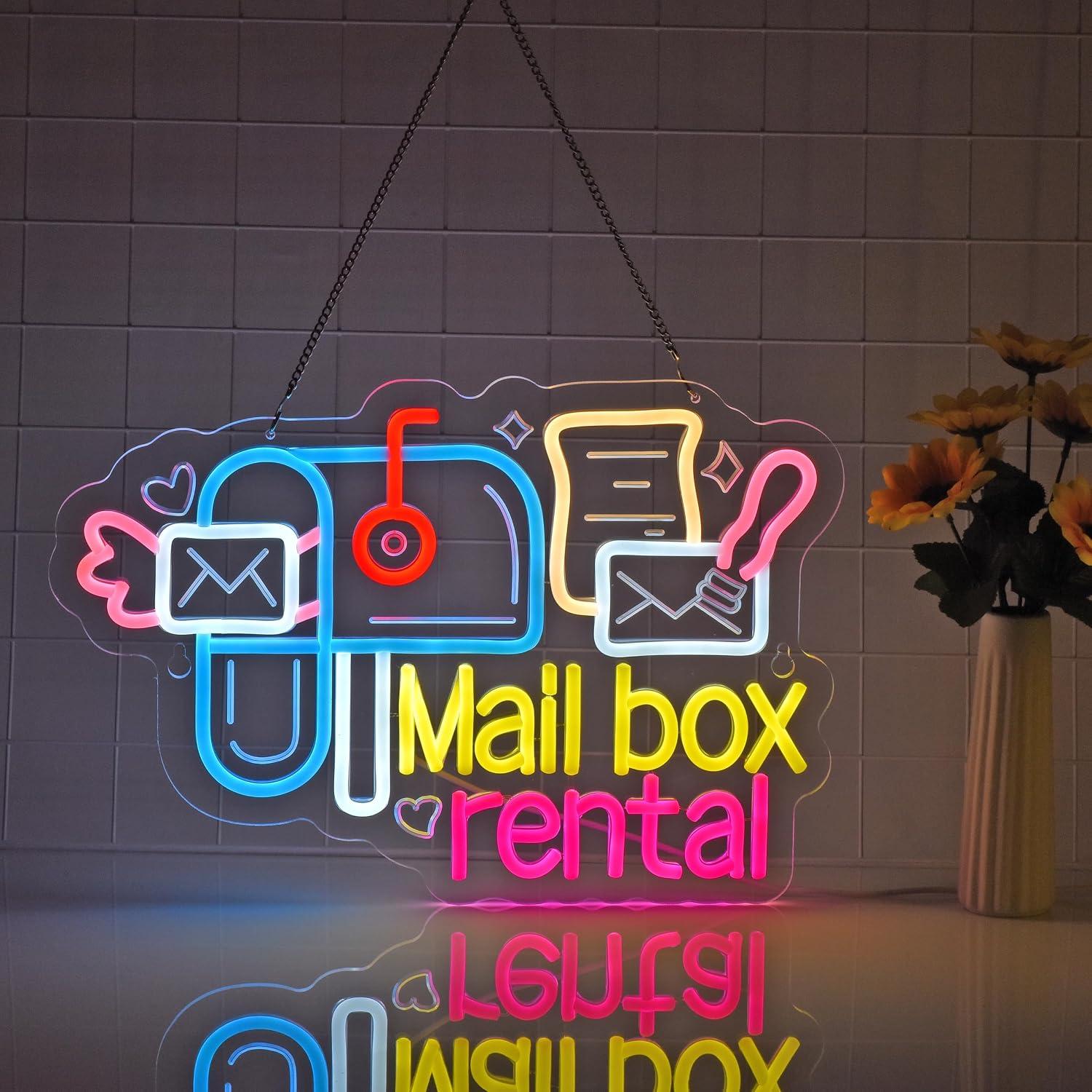 Mail Box Rental Neon Sign USB  - огляд і ціна Lighting Decor Rentals