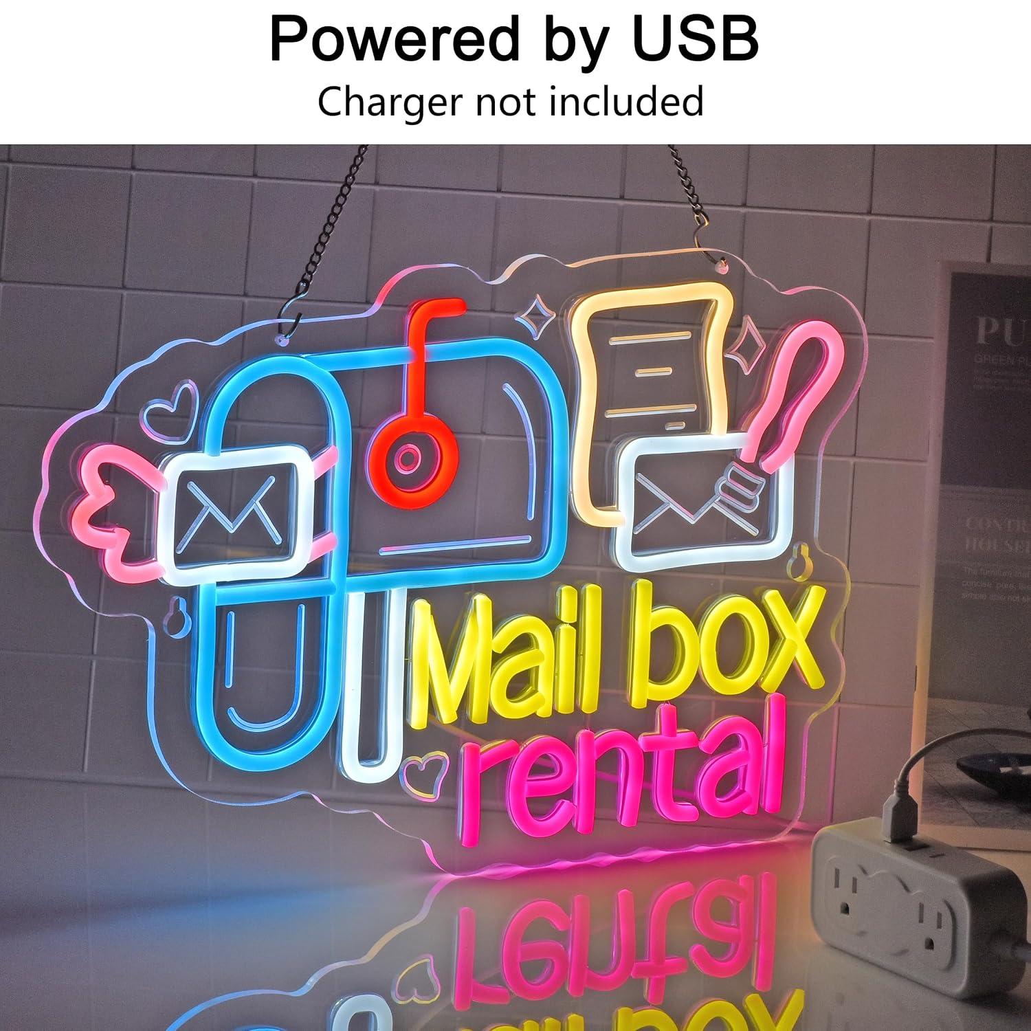 Mail Box Rental Neon Sign USB  - огляд і ціна Lighting Decor Rentals