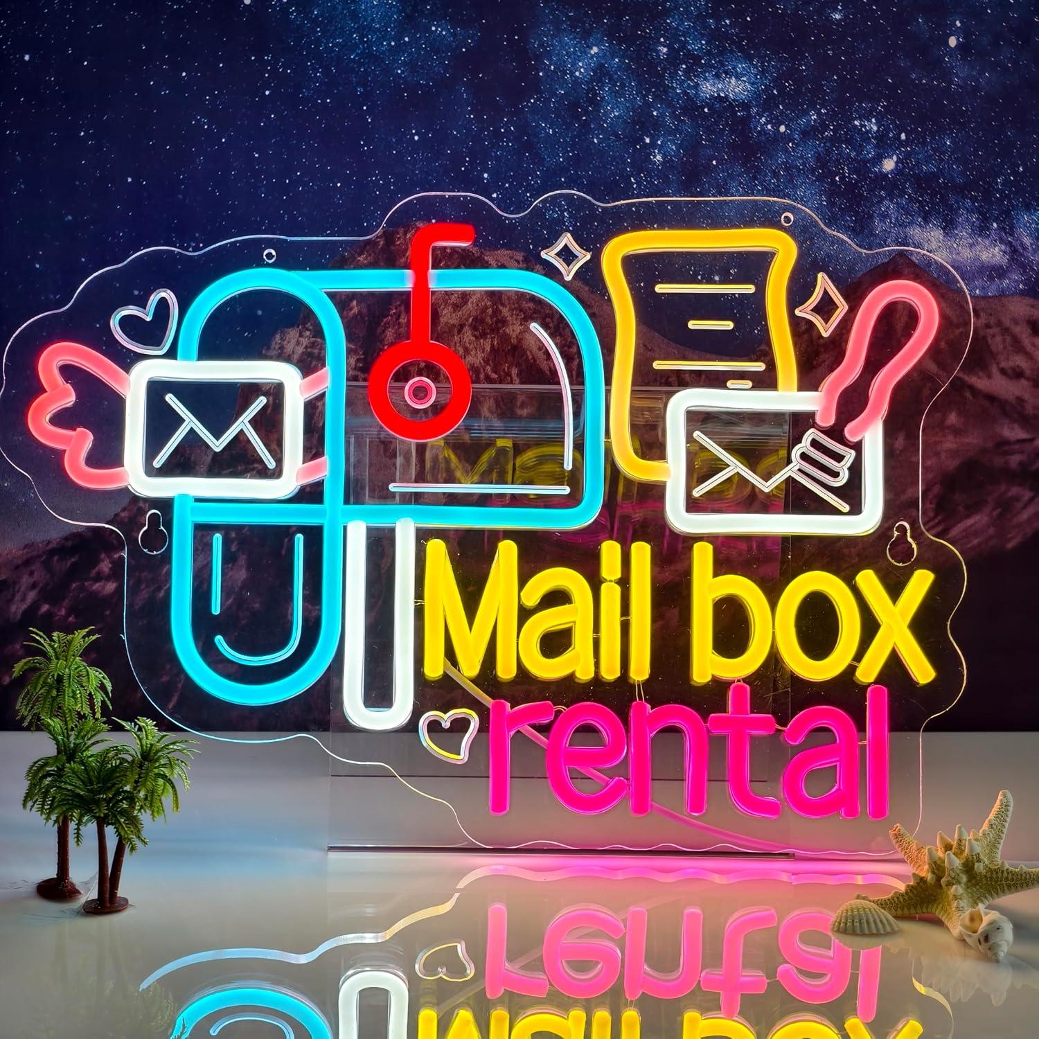Mail Box Rental Neon Sign USB  - огляд і ціна Lighting Decor Rentals