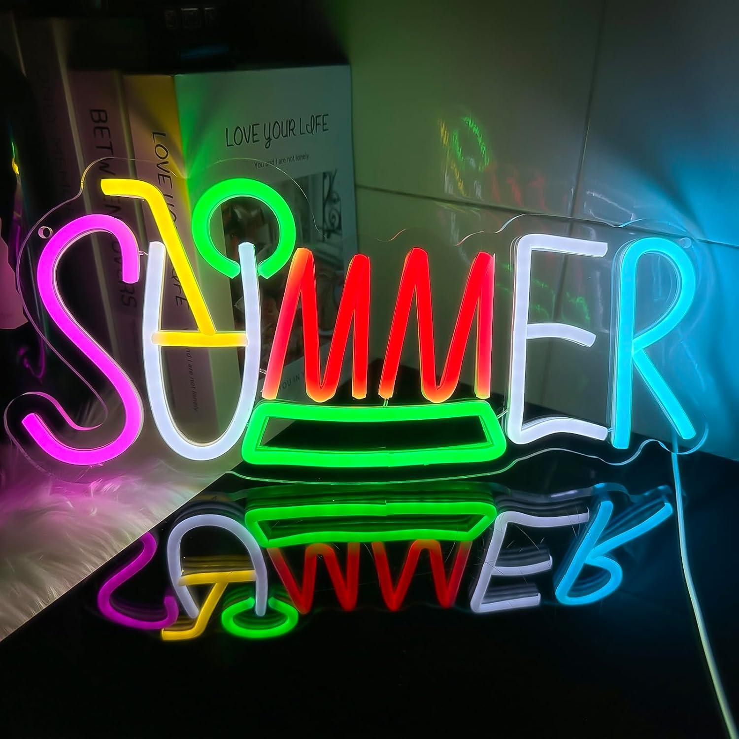 Summer Neon Sign USB Powered L - огляд і ціна Lighting Decor Rentals