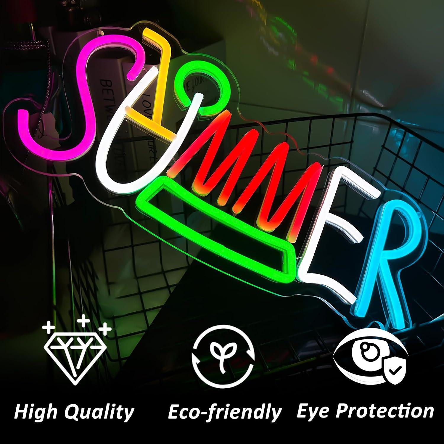 Summer Neon Sign USB Powered L - огляд і ціна Lighting Decor Rentals