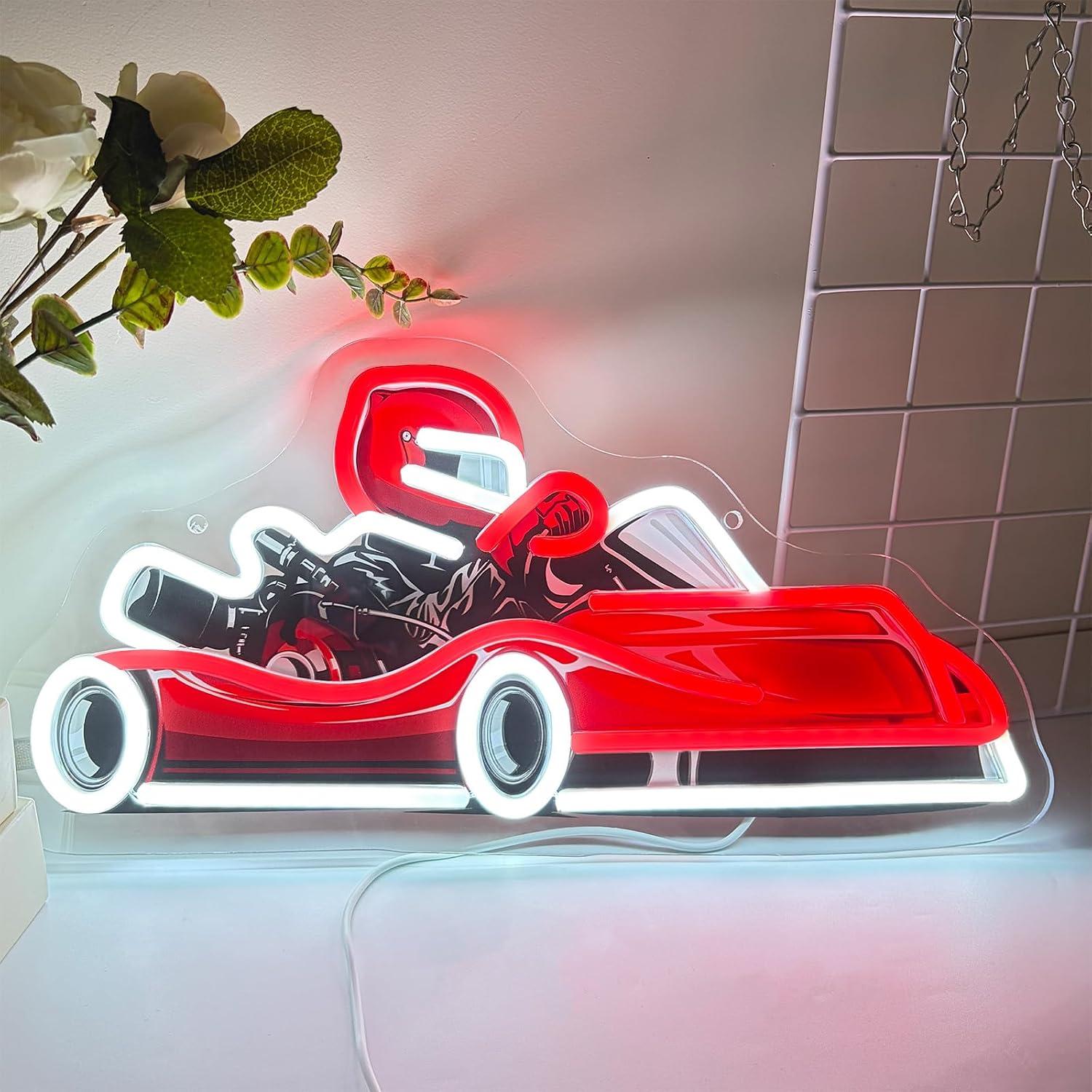 Go Kart Racer Neon Sign USB Di - огляд і ціна Decor Kart Lighting