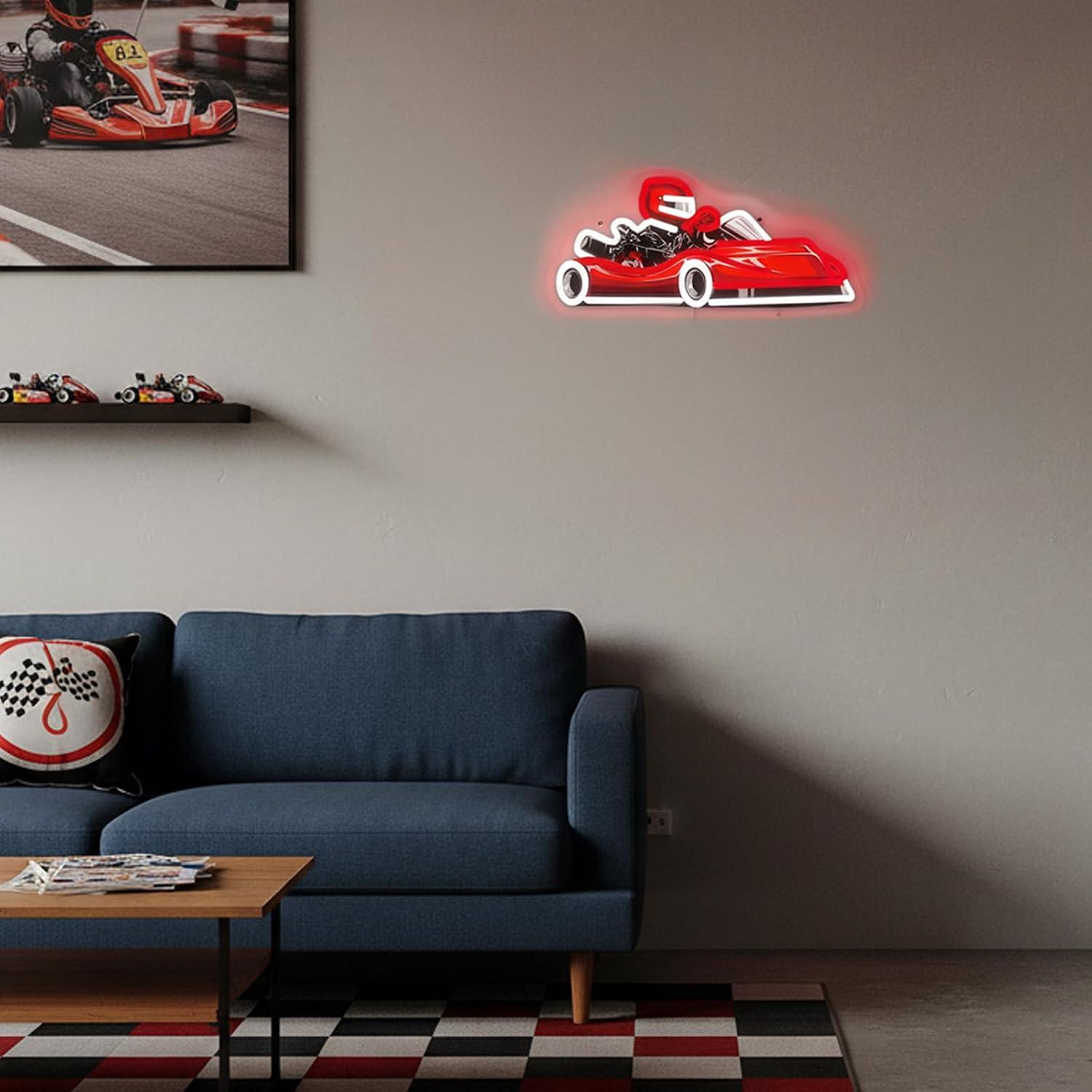 Go Kart Racer Neon Sign USB Di - огляд і ціна Decor Kart Lighting