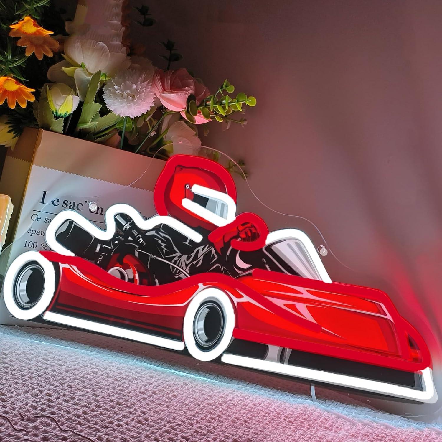 Go Kart Racer Neon Sign USB Di - огляд і ціна Decor Kart Lighting