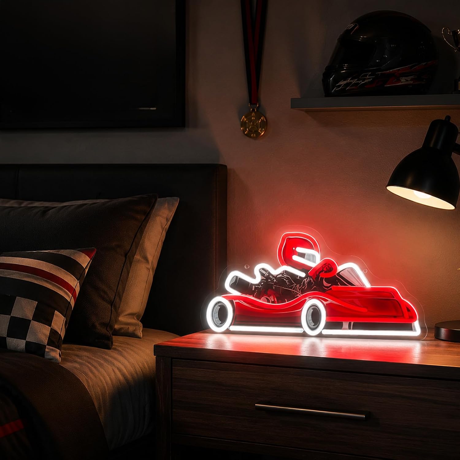 Go Kart Racer LED Neon Sign US - огляд і ціна Decor Kart Lighting