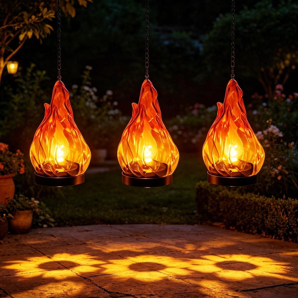Solar Flame Hanging Lantern Li - огляд і ціна Garden Lighting Decor