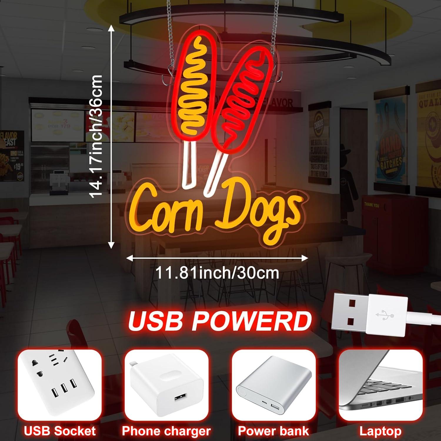 Corn Dog Neon Sign Snack USB D - огляд і ціна Lighting Decor Wedding