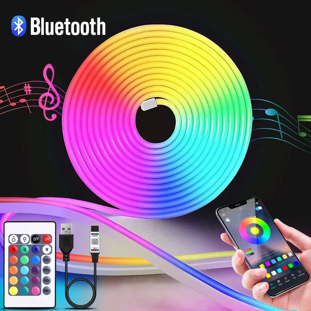 1-5m RGB LED Neon Strip Light  - огляд і ціна Lighting Decoration For Home