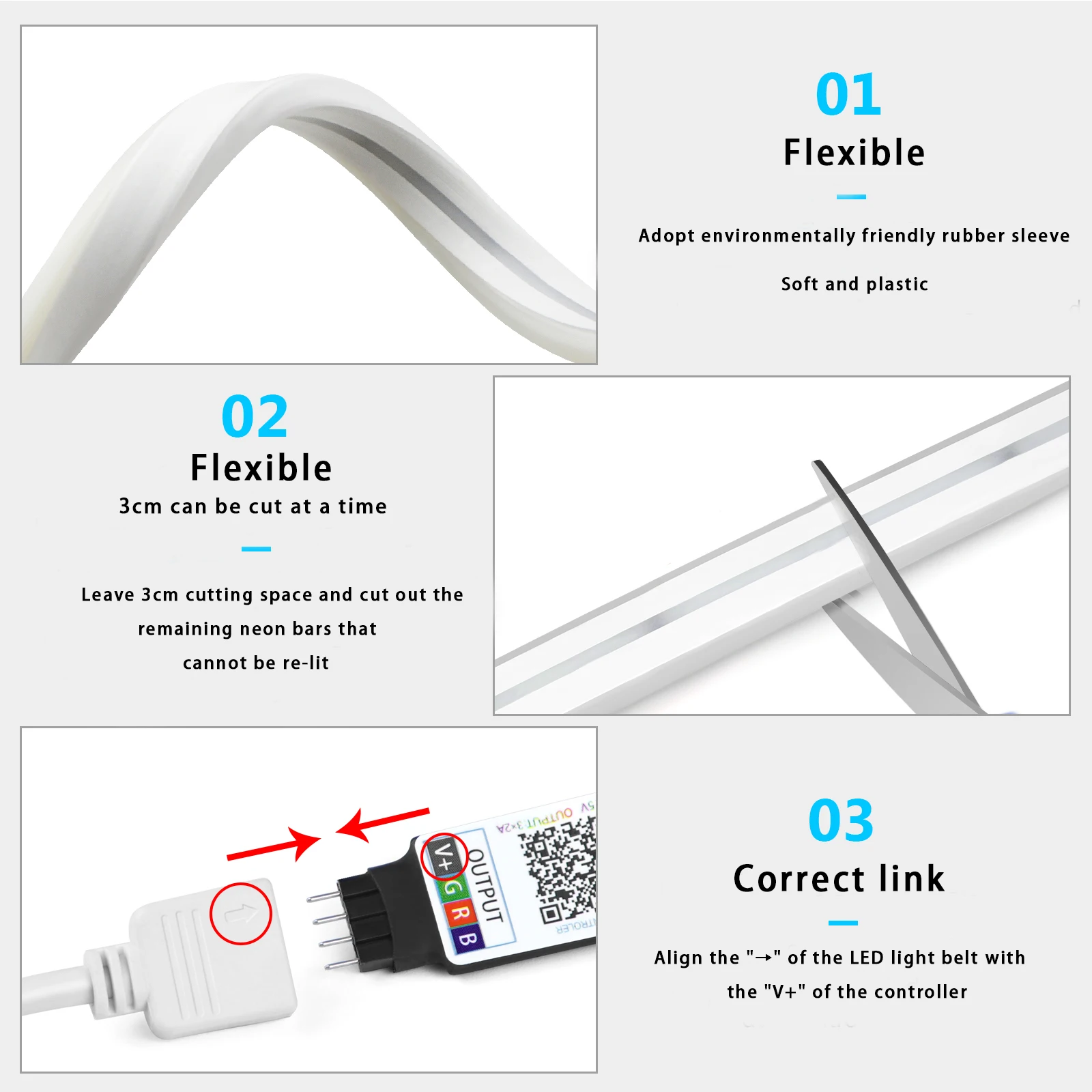 1-5m RGB LED Neon Strip Light  - огляд і ціна Lighting Decoration For Home